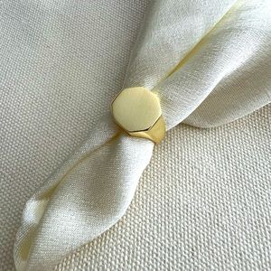 🌟Gold plated octagon fashion rings adjustable perfect fit for little fingers🌟